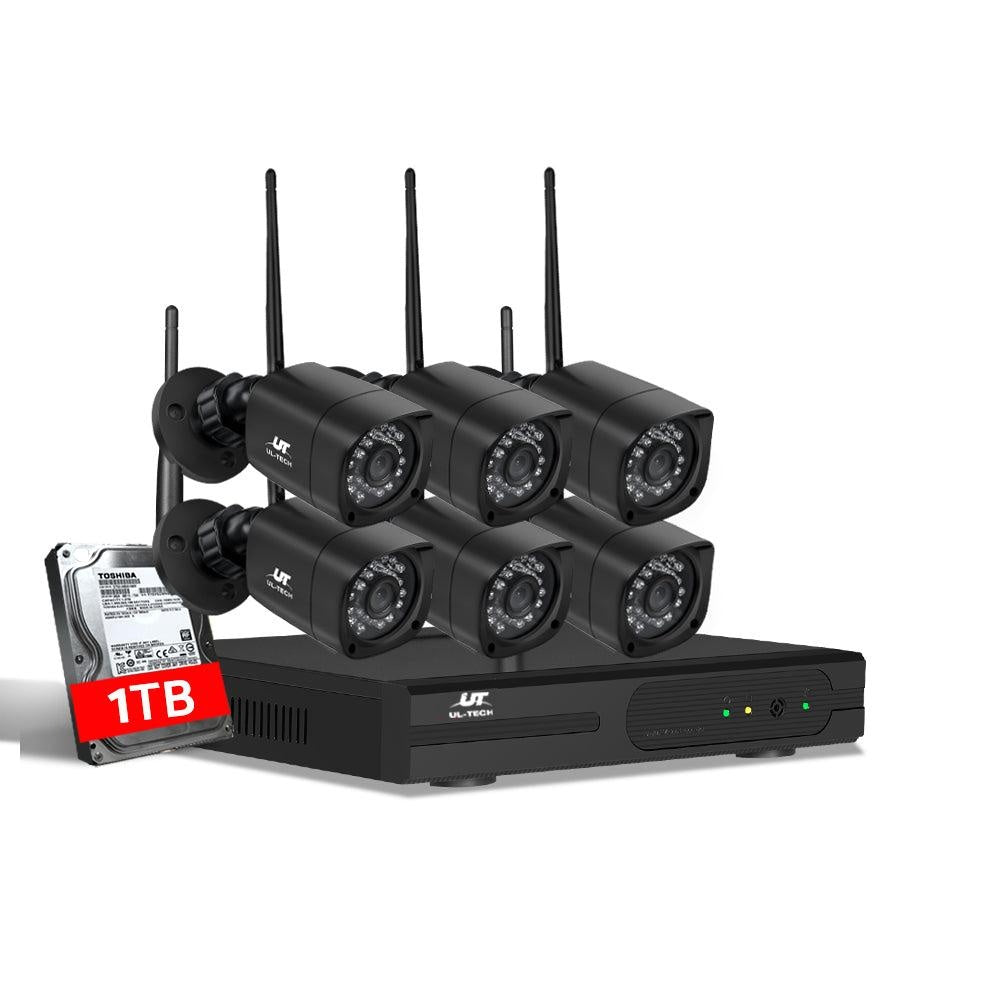 UL-tech CCTV Wireless Security Camera System 8CH Home Outdoor WIFI 6 Square Cameras Kit 1TB Deals499