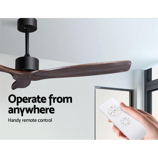 Devanti 52'' Ceiling Fan With Remote Control Fans 3 Wooden Blades Timer 1300mm Deals499