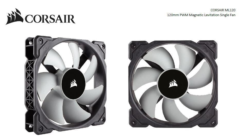 CORSAIR ML120 120mm Premium Magnetic Levitation PWM Fan 2020 Version, 5 Years Warranty CORSAIR