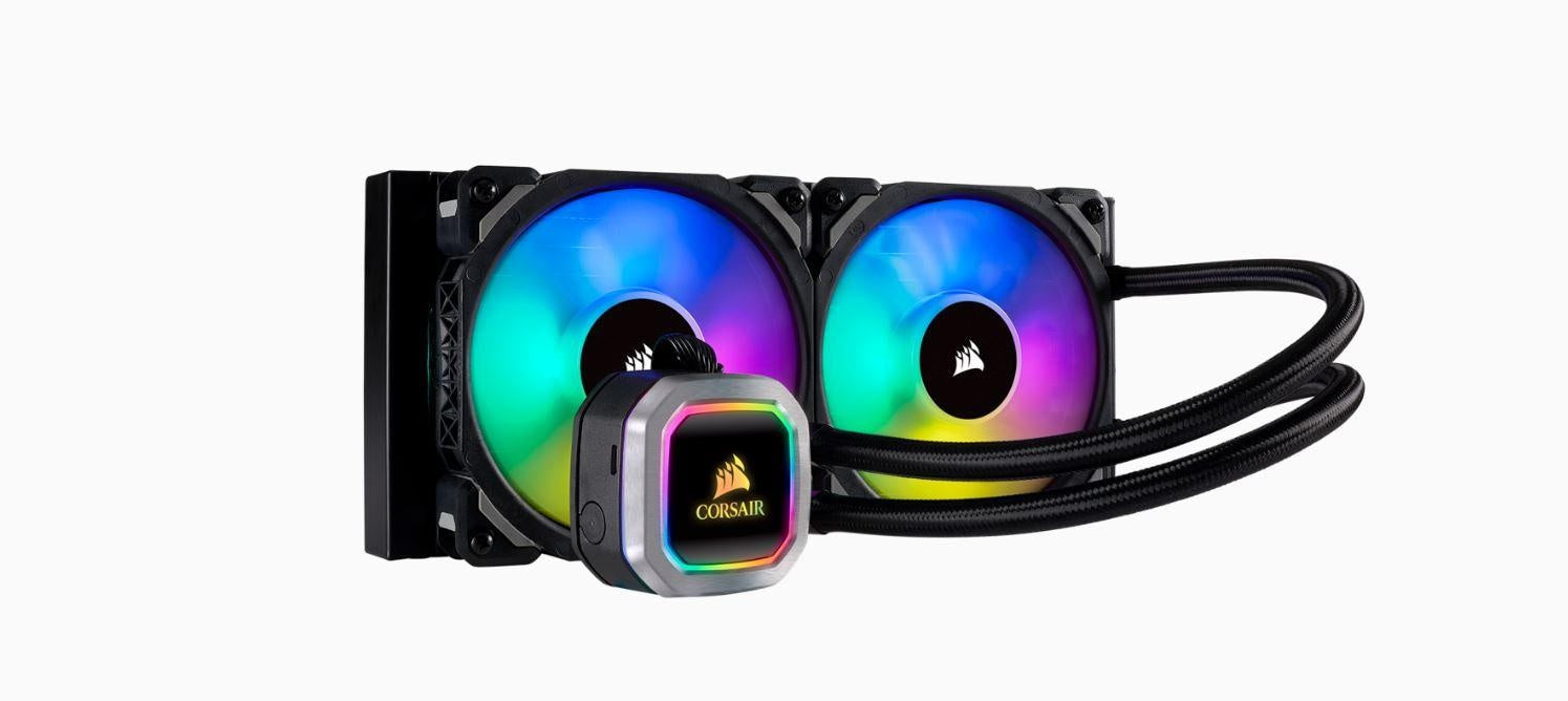 CORSAIR Hydro Series H100i 240mm RGB PLATINUM Liquid CPU Cooler. 5 Years Warranty. Intel 1200, 1150x, 2011, 2066, AM3, AM2, AM4, TR4, sTRX4, sTR4 (LS) CORSAIR