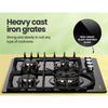 Comfee 60cm Gas Cooktop 4 Burners Kitchen Gas Hob Trivets Stove Cook Top Black Deals499