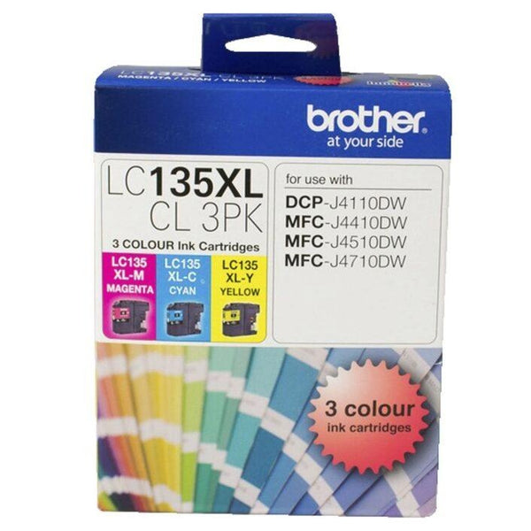 Brother LC-135XL Colour Value Pack 1XCyan 1X Magenta 1X Yellow BROTHER