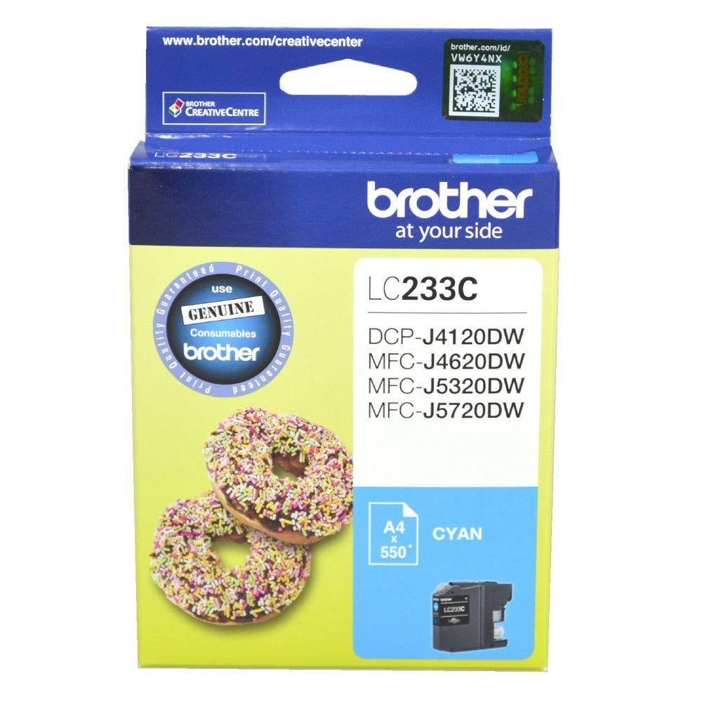 Brother LC233CS Cyan Ink Cartridge- DCP-J4120DW/MFC-J4620DW/J5320DW/J5720DW - up tp 550 pages BROTHER