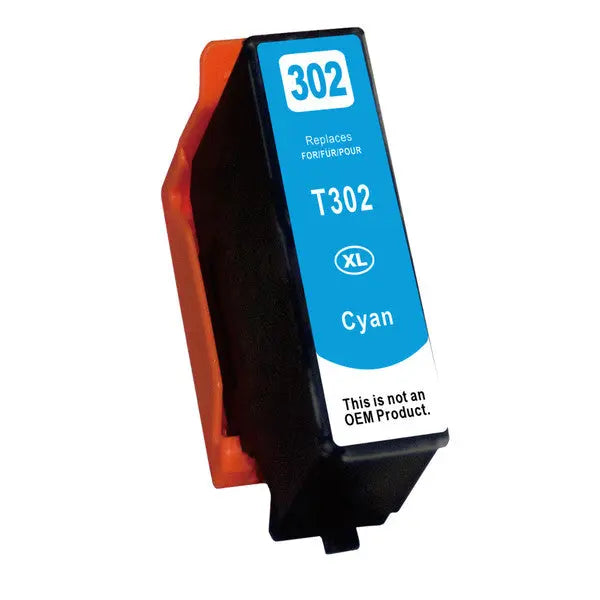 Cyan Compatible Inkjet Cartridge (Replacement for 302XL Cyan) EPSON