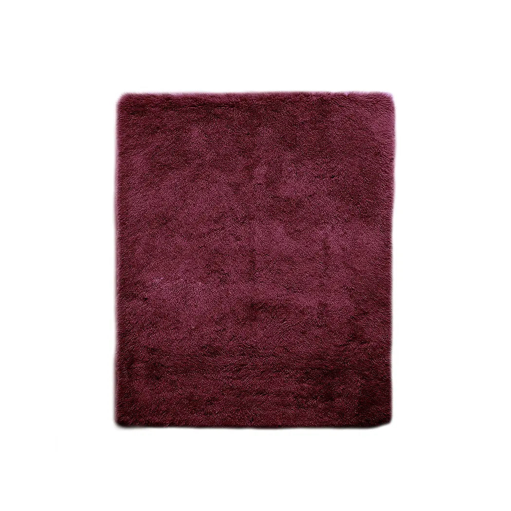 Designer Soft Shag Shaggy Floor Confetti Rug Carpet Decor 120x160cm Burgundy Deals499