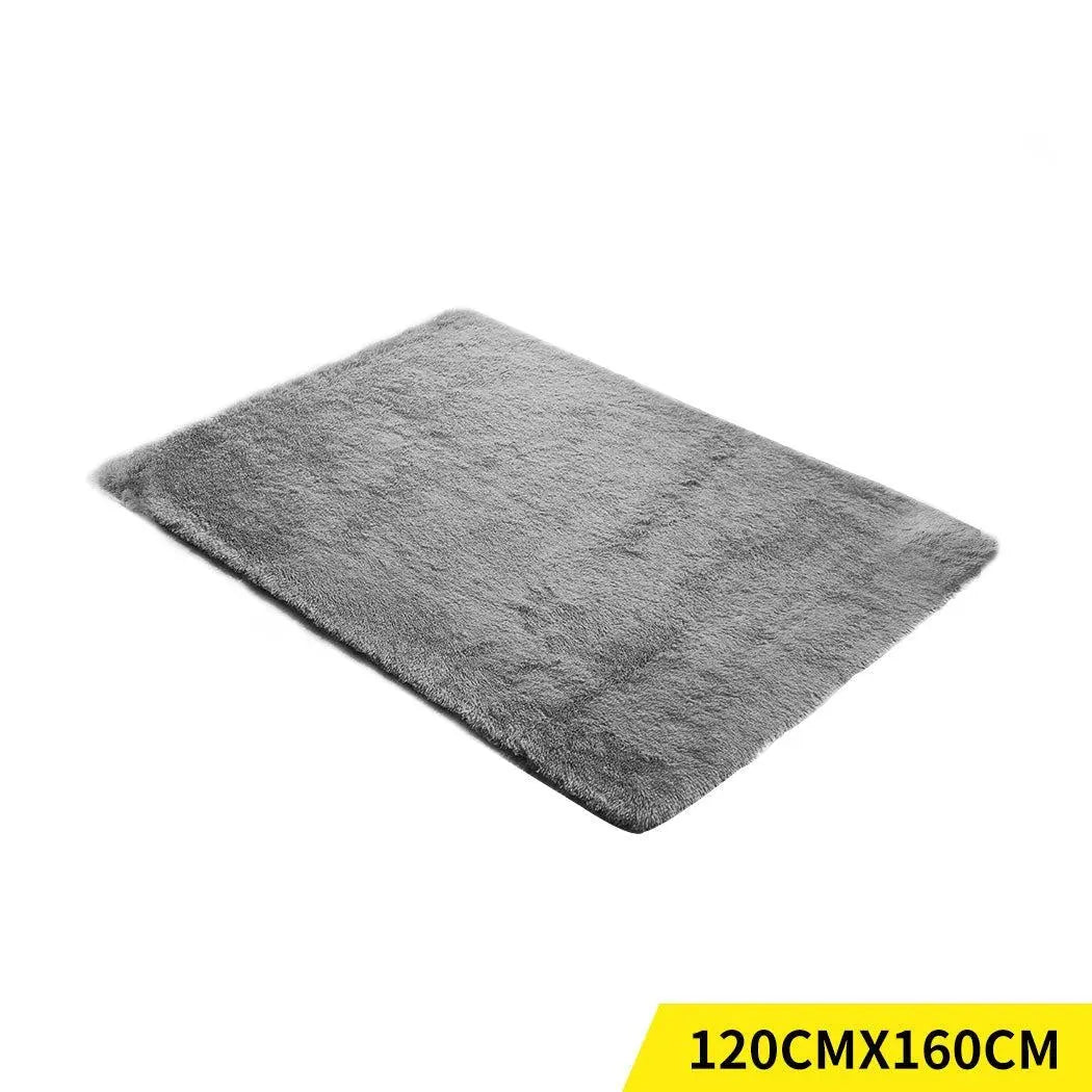 Designer Soft Shag Shaggy Floor Confetti Rug Carpet Home Decor 120x160cm Grey Deals499