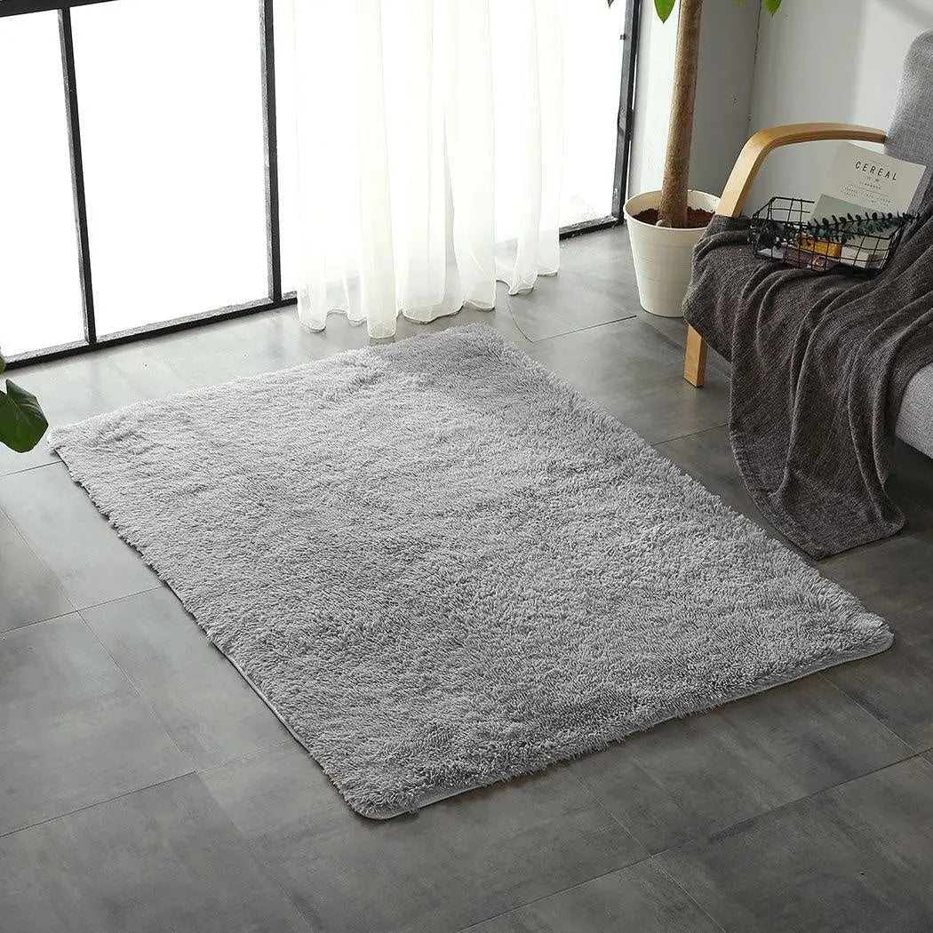 Designer Soft Shag Shaggy Floor Confetti Rug Carpet Home Decor 80x120cm Grey Deals499