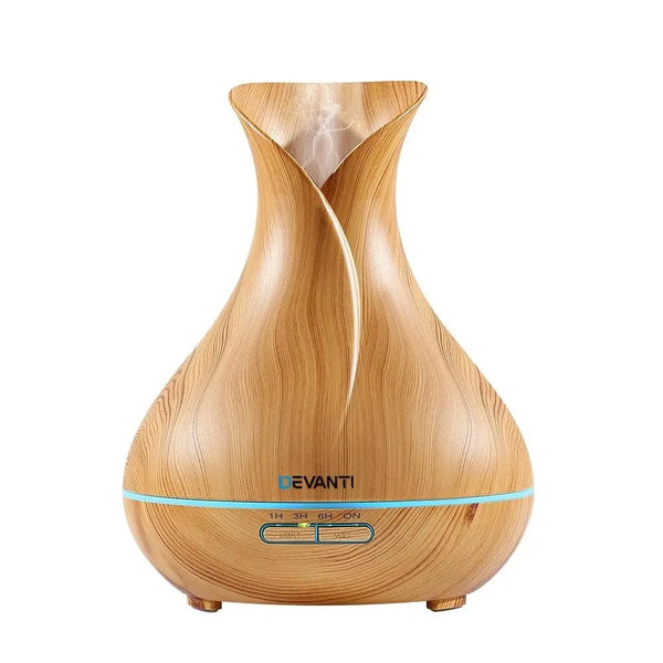 Devanti 400ml 4 in 1 Aroma Diffuser remote control - Light Wood Deals499