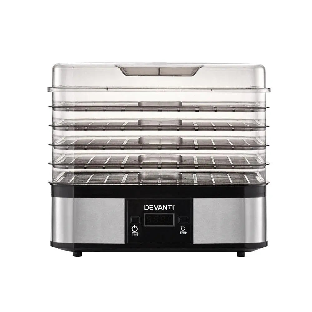 Devanti Food Dehydrator with 5 Trays - Silver Deals499