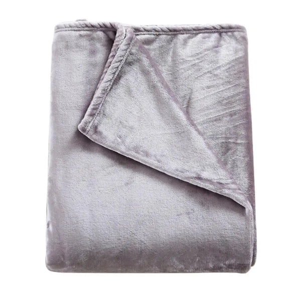 DreamZ 320GSM 220x160cm Ultra Soft Mink Blanket Warm Throw in Silver Colour Deals499