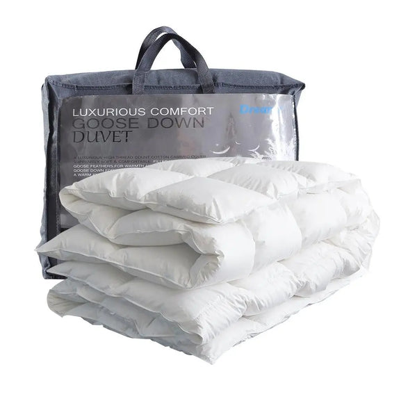 DreamZ 500GSM All Season Goose Down Feather Filling Duvet in Single Size Deals499