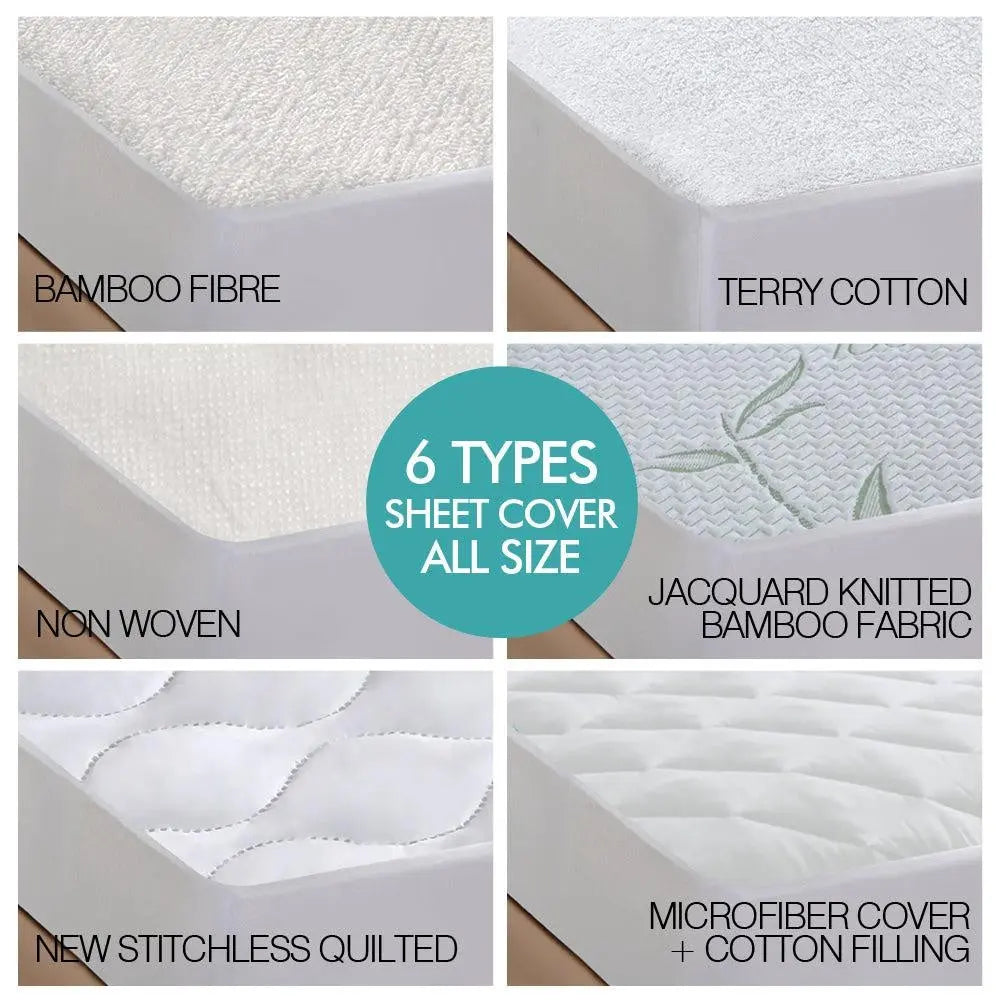 DreamZ Terry Cotton Fully Fitted Waterproof Mattress Protector King Single Size Deals499