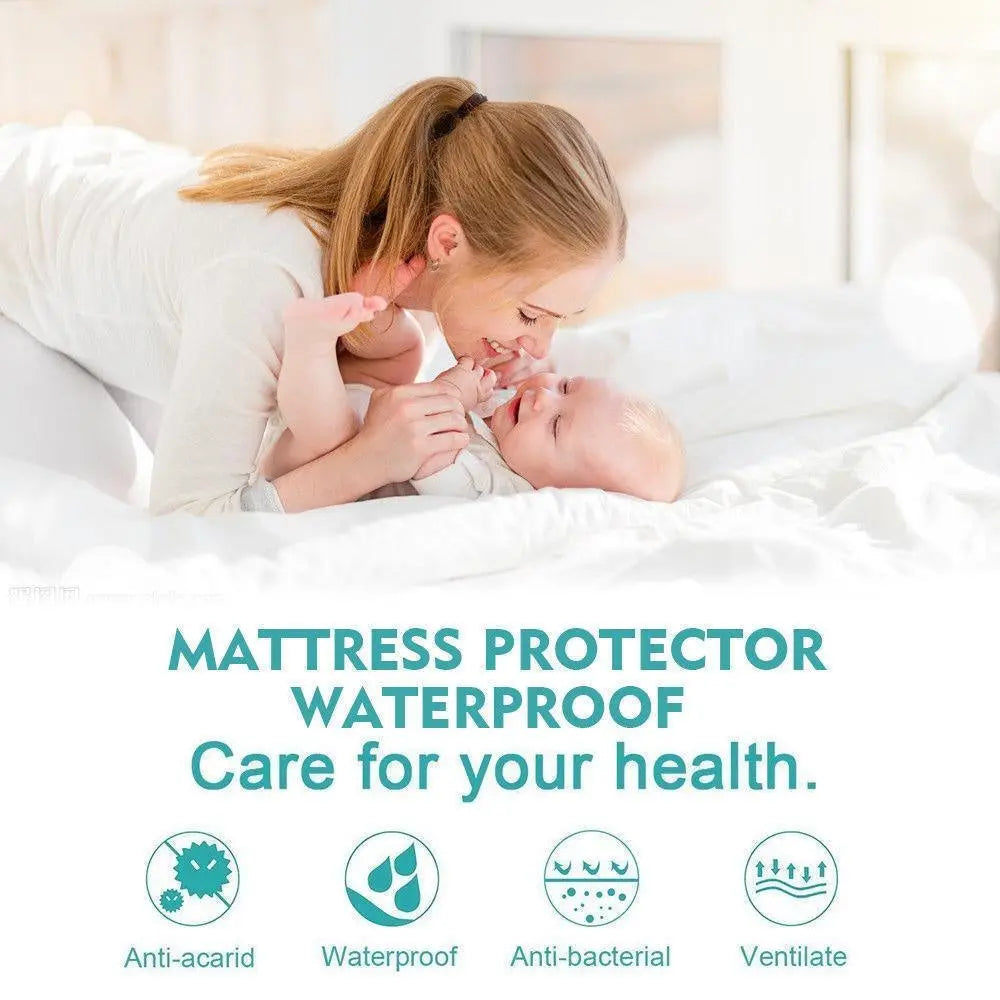 DreamZ Terry Cotton Fully Fitted Waterproof Mattress Protector King Single Size Deals499