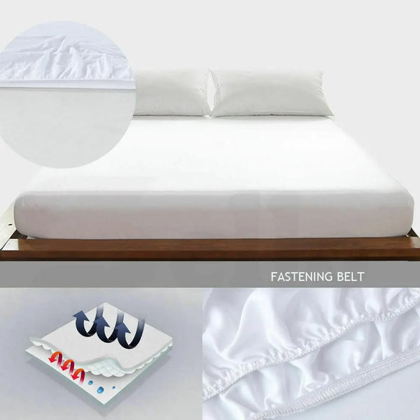 DreamZ Terry Cotton Fully Fitted Waterproof Mattress Protector King Single Size Deals499