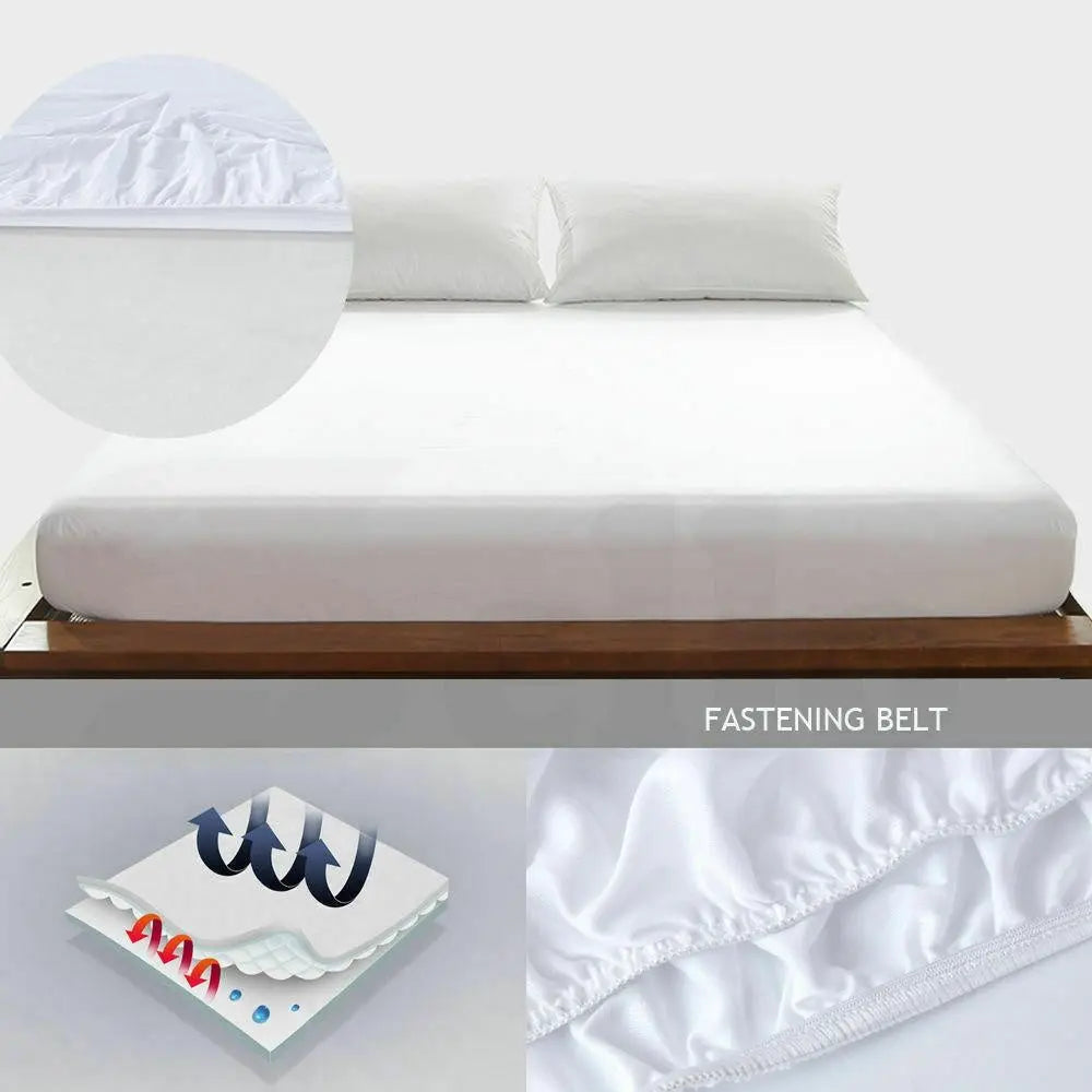 DreamZ Terry Cotton Fully Fitted Waterproof Mattress Protector in King Size Deals499