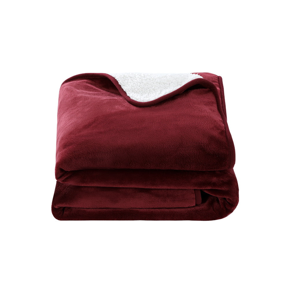 Giselle Electric Throw Rug Heated Blanket Washable Snuggle Flannel Winter Red from Deals499 at Deals499