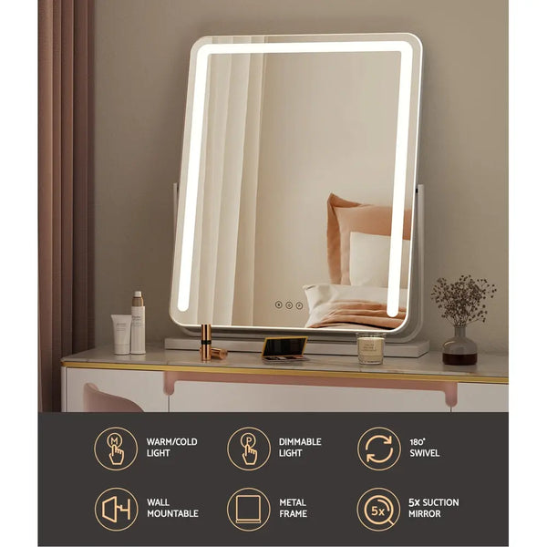 Embellir Makeup Mirror With Light Hollywood LED Vanity Wall Mounted 50X60CM Deals499