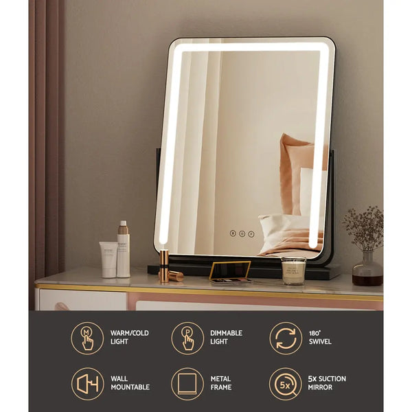 Embellir Makeup Mirror with Lights Hollywood Vanity Tabletop LED Mirrors 40X50CM Deals499