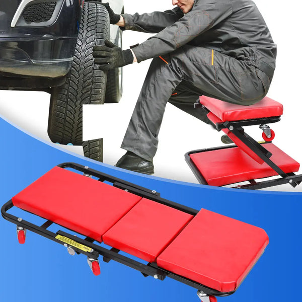 Folding Creeper Mechanic Stool Seat Garage Repair Trolley Laying  Workshop Deals499