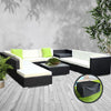 Gardeon 11PC Sofa Set with Storage Cover Outdoor Furniture Wicker Deals499