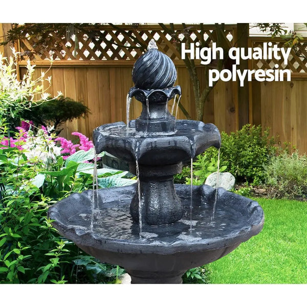 Gardeon 3 Tier Solar Powered Water Fountain - Black Deals499