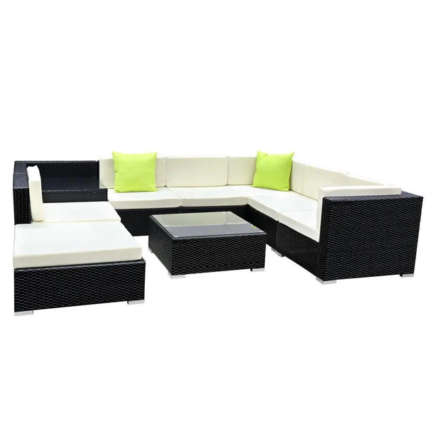 Gardeon 9PC Outdoor Furniture Sofa Set Wicker Garden Patio Pool Lounge Deals499