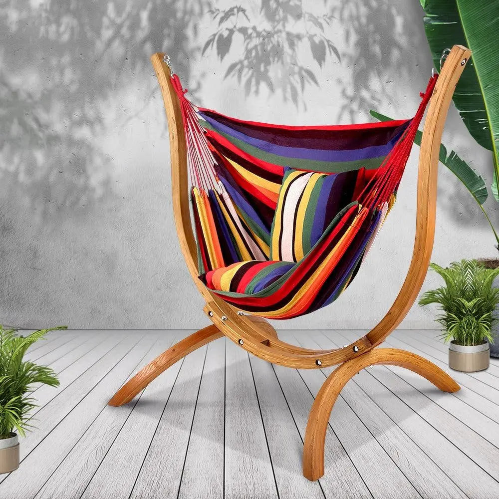 Gardeon Hammock with Wooden Hammock Stand Deals499