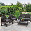 Gardeon Outdoor Furniture Set Wicker Cushion 4pc Dark Grey Deals499