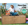 Gardeon Outdoor Storage Box Wooden Garden Bench 128.5cm Chest Tool Toy Sheds XL Deals499