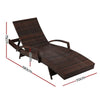 Gardeon Outdoor Sun Lounge - Brown Deals499