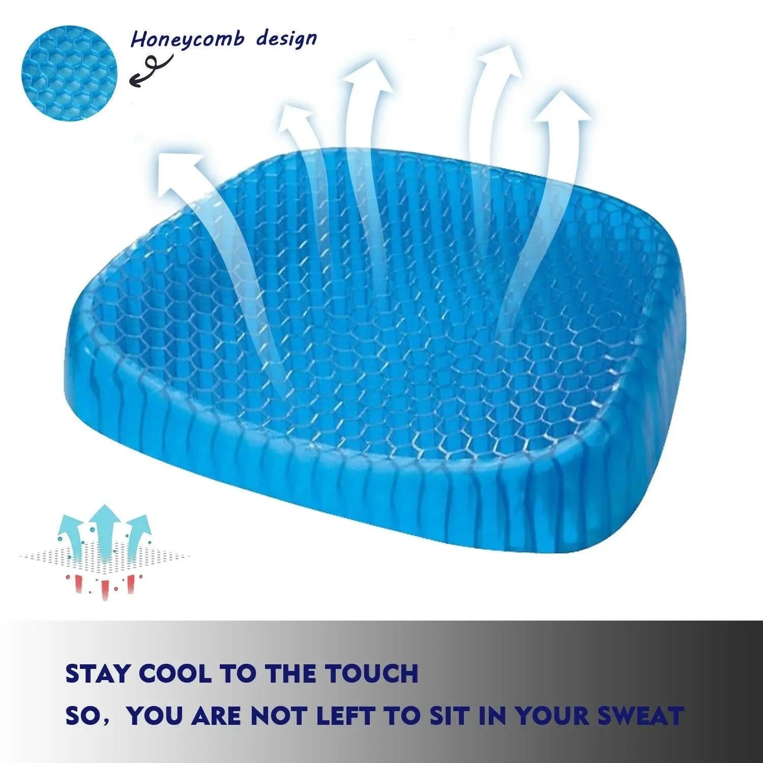 Gel Honeycomb Seat Cushion Flex Back Support Spine Breathable Protector Pad Mats Deals499