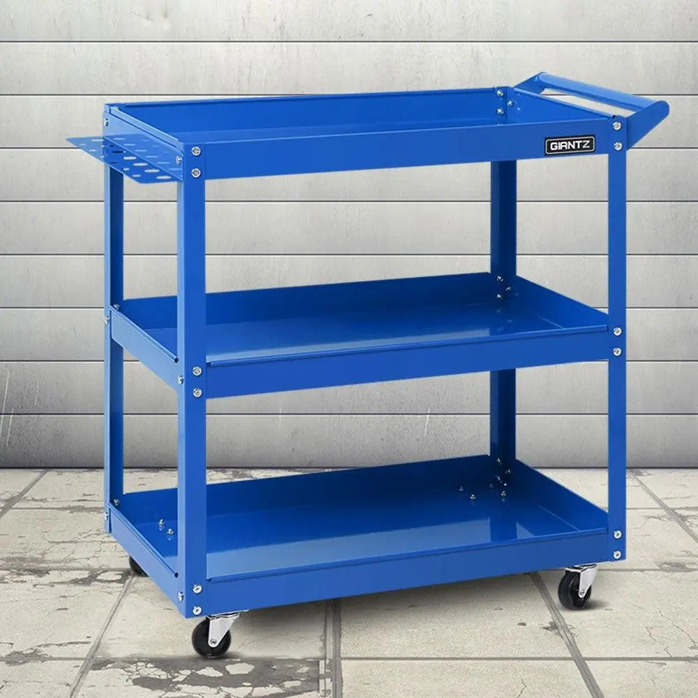 Giantz Tool Cart 3 Tier Parts Steel Trolley Mechanic Storage Organizer Blue Deals499