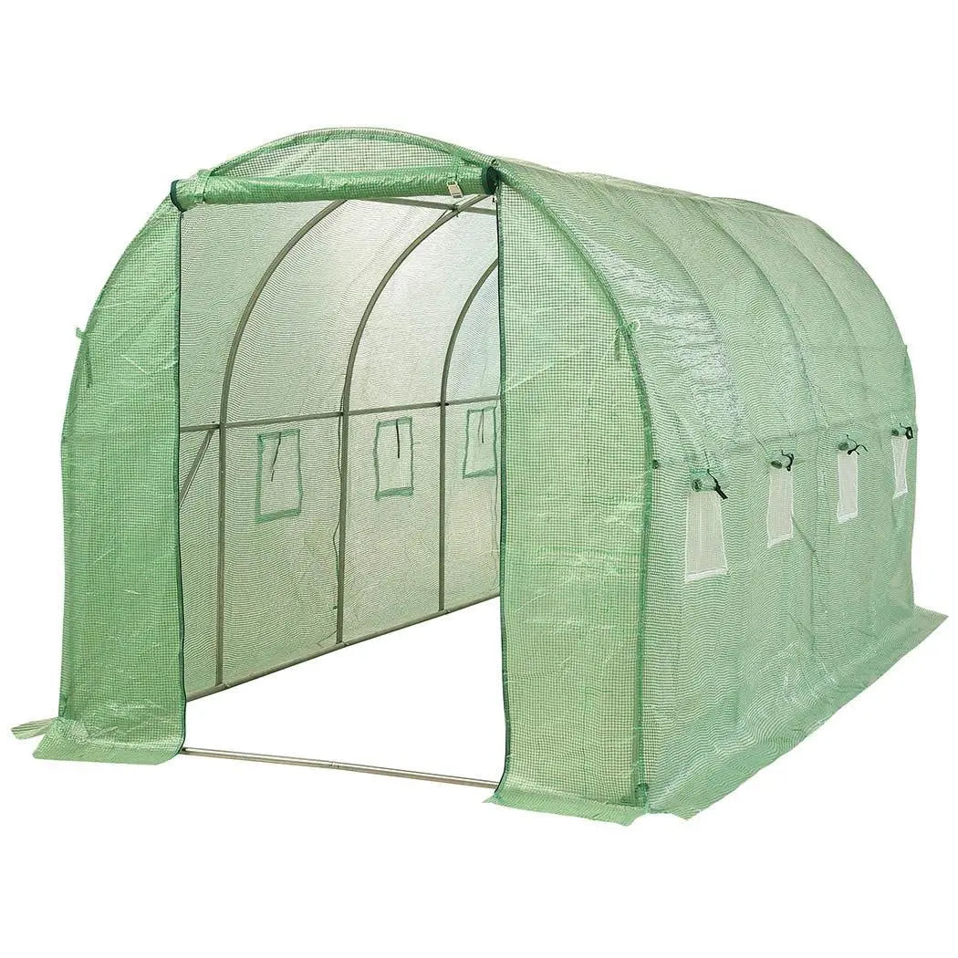 Greenhouse Plastic Cover Film Walk in Outdoor Garden Green House Tunnel 6X3X2M Deals499