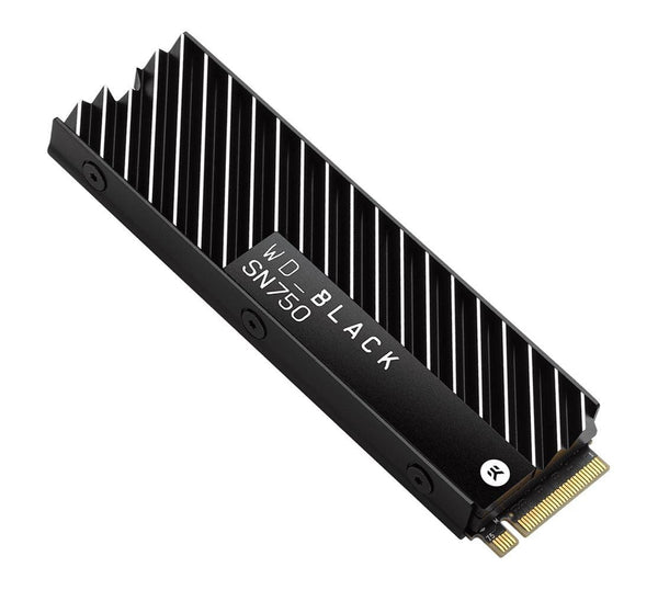 Western Digital WD Black SN750 500GB NVMe SSD with Heatsink 3430MB/s 2600MB/s R/W 300TBW 420K/380K IOPS M.2 2280 PCIe Gen 3 1.75mil hrs MTBF 5Yrs Wty WESTERN DIGITAL