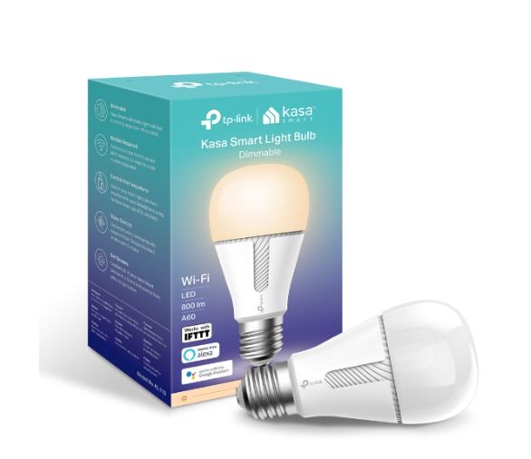 TP-Link KL110 Kasa Smart Light Bulb, Edison Screw, Dimmable, No Hub Required, Voice Control, 2700K, 800lm, 10W, 2.4 GHz, 2 Year Warranty TP-LINK