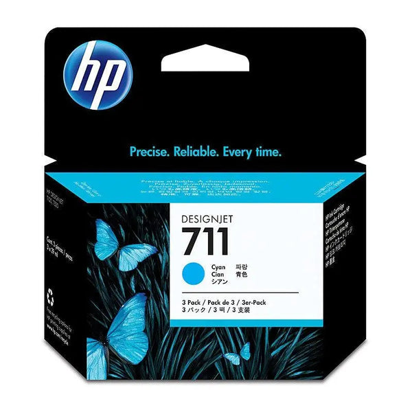 HP #711 29ml Cyan 3 Pk CZ134A HP