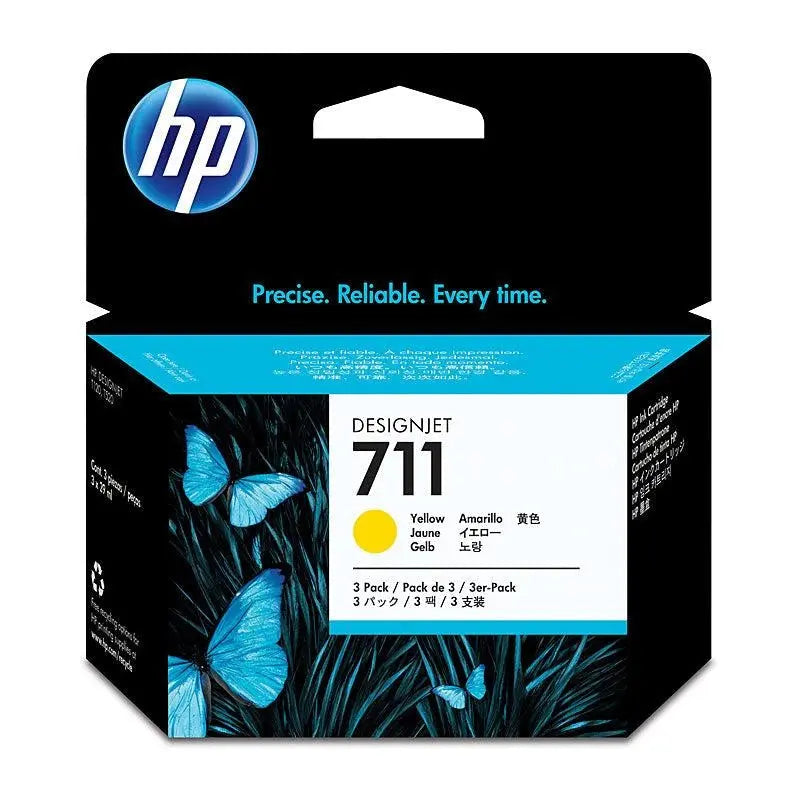 HP #711 29ml Yellow 3 Pk CZ136A HP