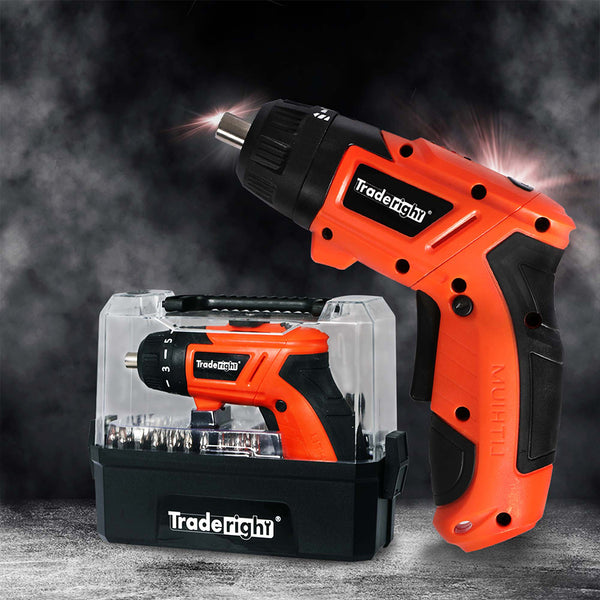 Traderight Cordless Screwdriver Electric USB Rechargeable Drill Bit Power 55PC Deals499