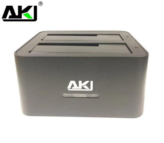 AKY Dual 2.5'/3.5' HDD USB 3.0 SATA Clone Docking Station, Great for HDD Backup, Retail Box AKY