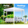 Instahut Wedding Gazebo Outdoor Marquee Party Tent Event Canopy Camping 3x3 White Deals499