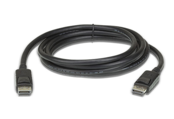 Aten 3m DisplayPort Cable, supports up to 3840 x 2160 @ 60Hz, 28 AWG copper wire construction for high-definition media connections ATEN