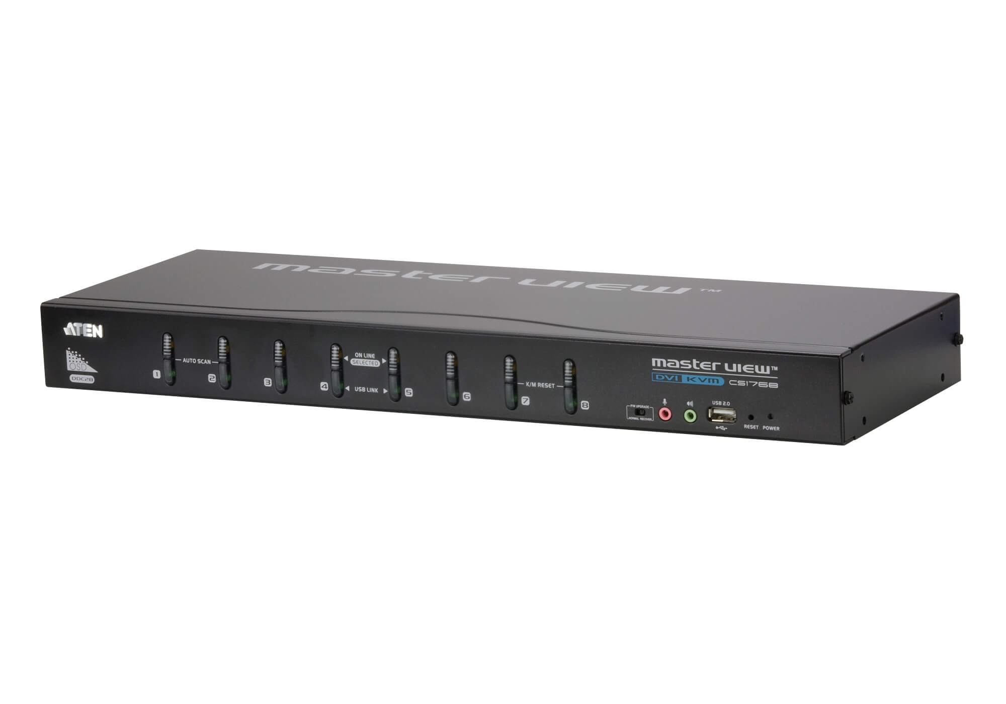 Aten 8 Port Rackmount USB DVI KVM Switch with Audio and OSD ATEN