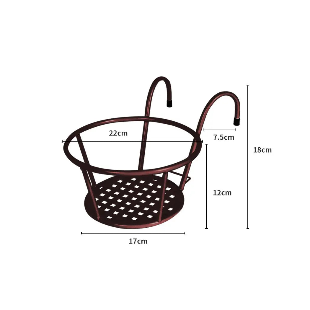 Levede 1x Flower Holder Plant Stand Hanging Pot Basket Plant Garden Wall Storage Deals499