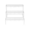 Levede 3 Tier Rectangle Metal Plant Stand Flower Pot Planter Corner Shelf White Deals499