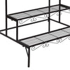 Levede Plant Stand 3 Tier Rectangle Metal Flower Pot Planter Corner Shelf Black Deals499