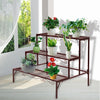 Levede Plant Stand 3 Tier Rectangle Metal Flower Pot Planter Corner Shelf Bronze Deals499