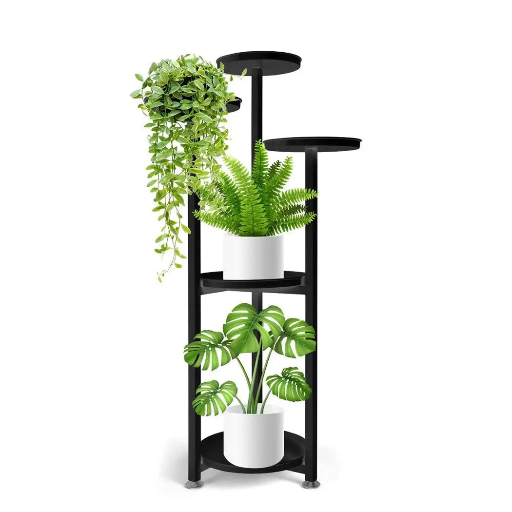 Levede Plant Stand Outdoor Indoor Flower Pots Rack Garden Shelf Black 100CM Deals499