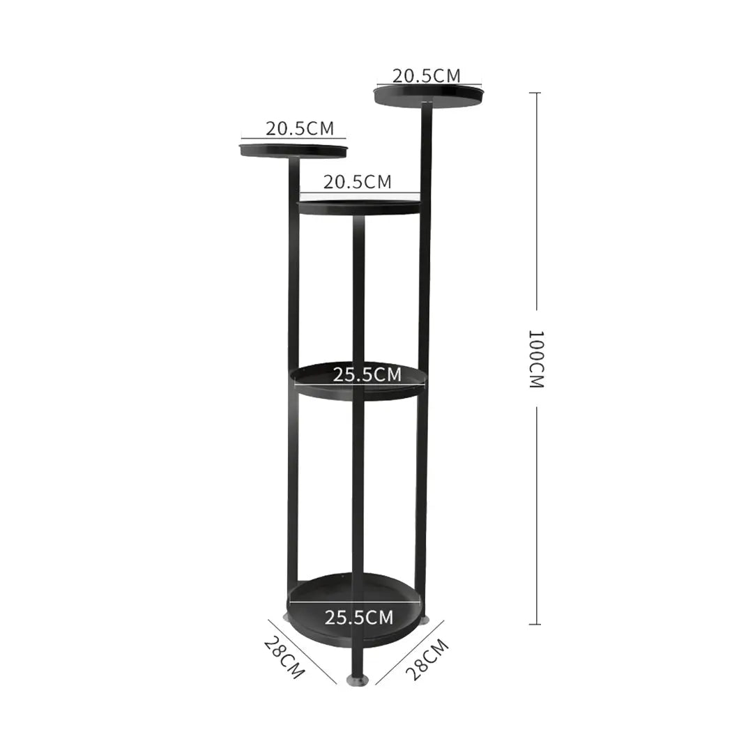 Levede Plant Stand Outdoor Indoor Flower Pots Rack Garden Shelf Black 100CM Deals499