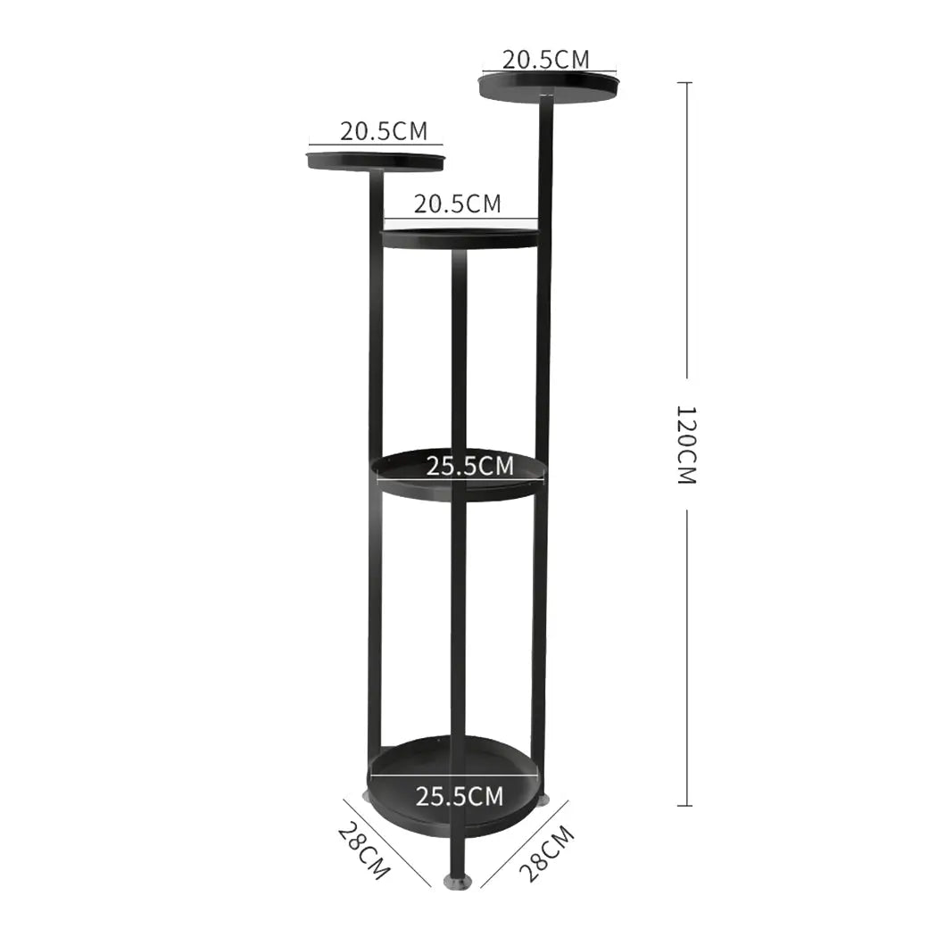 Levede Plant Stand Outdoor Indoor Flower Pots Rack Garden Shelf Black 120CM Deals499