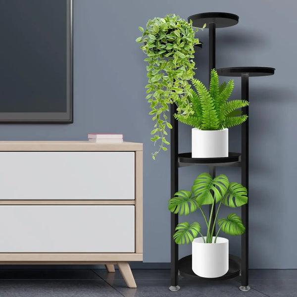 Levede Plant Stand Outdoor Indoor Flower Pots Rack Garden Shelf Black 120CM Deals499